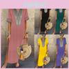 Elegante Abito Lungo Maxi da Donna Taglie Forti con Scollo a V per uno Stile Estivo Senza Sforzo