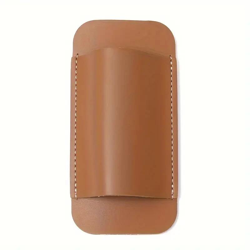 5-Inch Leather Folding Knife Sheath with Belt Loop - Outdoor Waist Hanging Pouch for Secure Knife Storage & Blade Protection