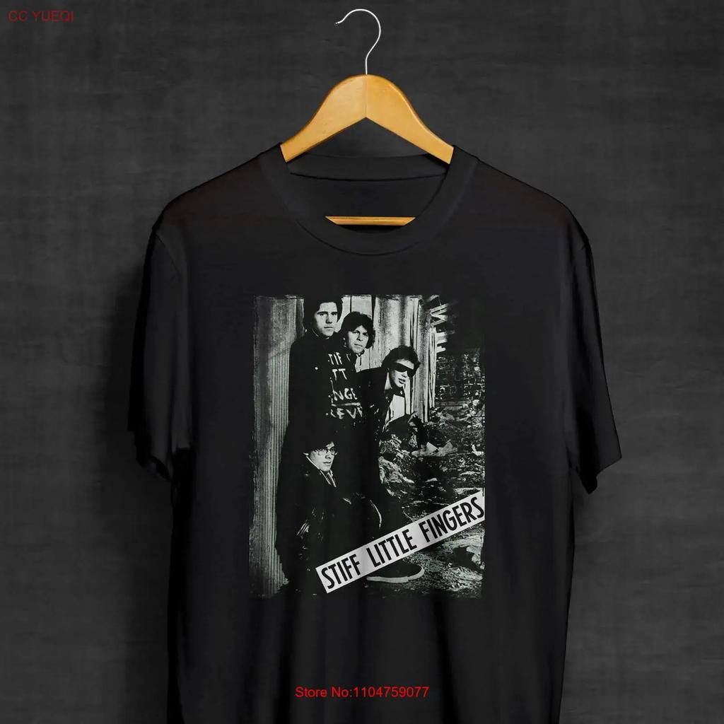 T-shirt Nera Stiff Little Fingers SLF Band Punk Rock vintage Lavata Traspirante Versatile moda Top Per l'Uso Quotidiano alla Moda