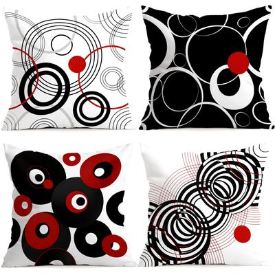 Abstraktes Geometrisches Kreis Muster Kissen Kissenbezug Polyester Kissenbezug Dekokissen Kissenbezug Zuhause Auto Sofa Dekor