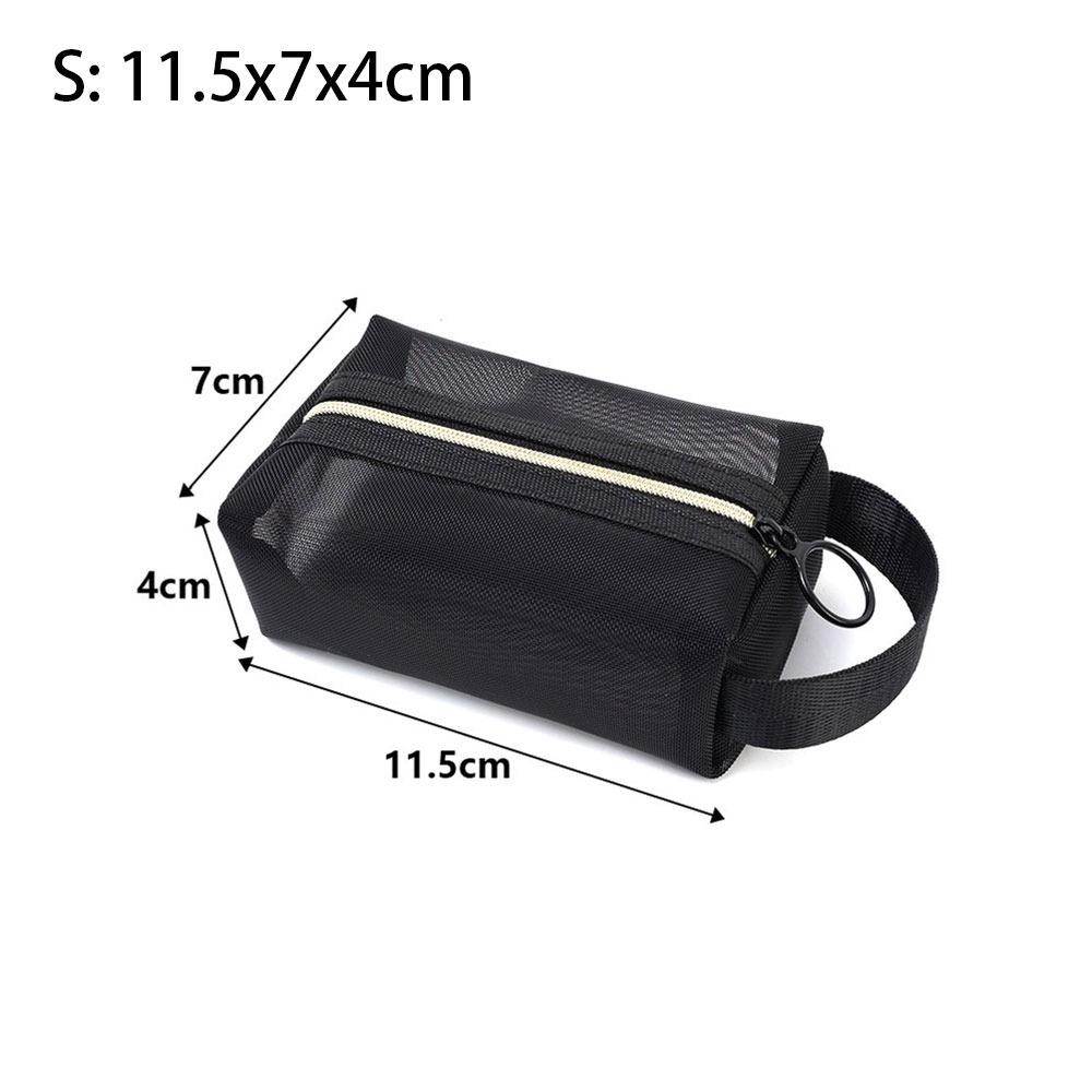 

1 шт. S/M/L сітчаста косметичка для туалетного приладдя, суцільний маленький органайзер для макіяжу, нова косметичка для чоловіків і жінок Small