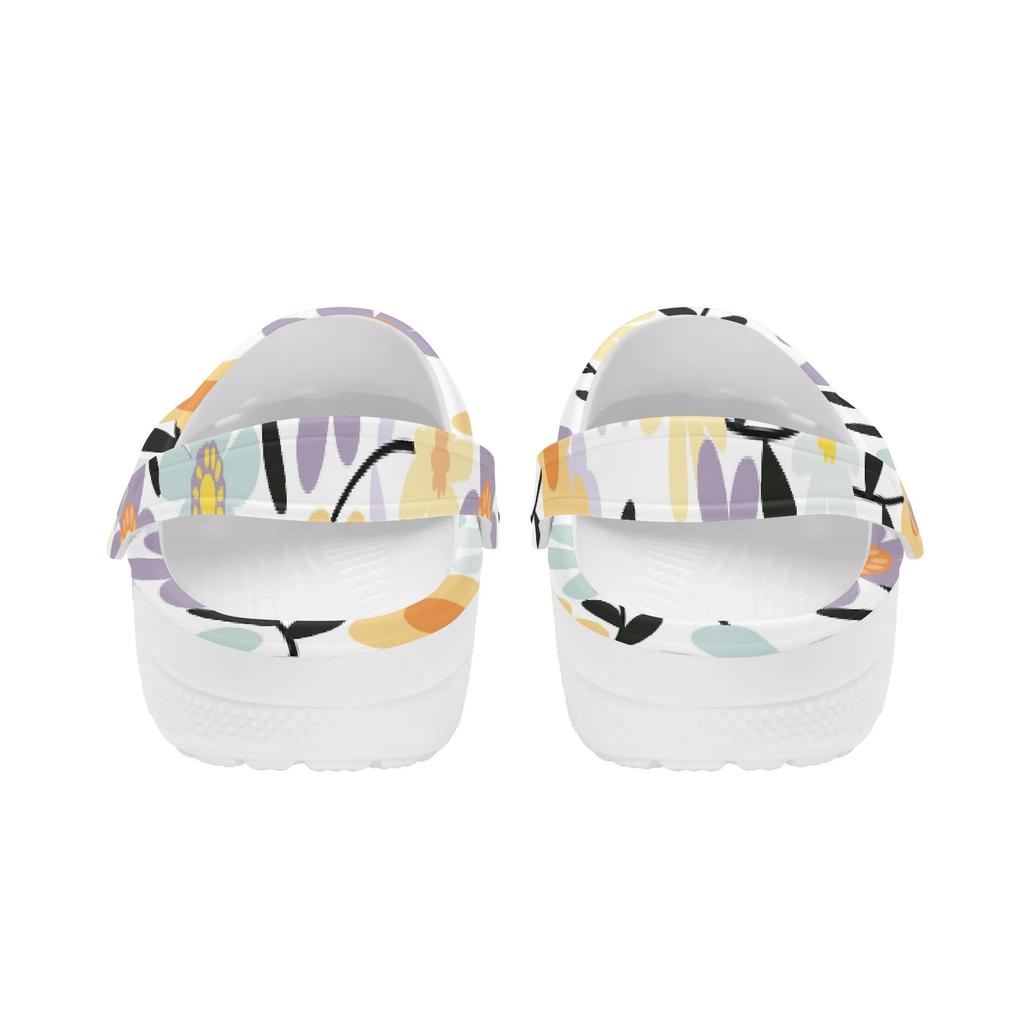 Unisex EVA Walking Clogs Art Printed Quick Dry Flexible Slip On Travel Use Beach Garden Daily Walking Leisure Sandals Beach Wear