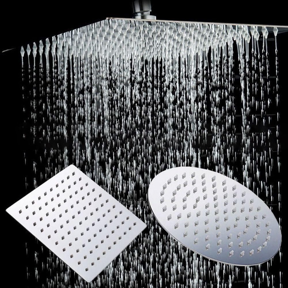 Ultra cienkie głowice prysznicowe typu wodospad 6/8/10 cali Kwadratowe Okrągłe deszczownice Deszczownica