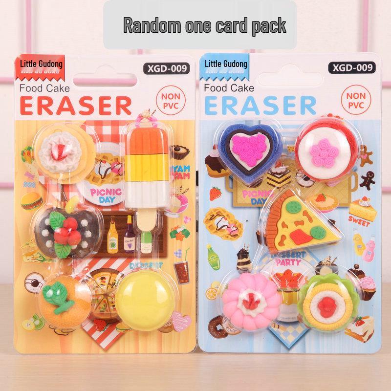 Adorable Cartoon Mini Eraser Set for Students – Perfect Back-to-School Gift