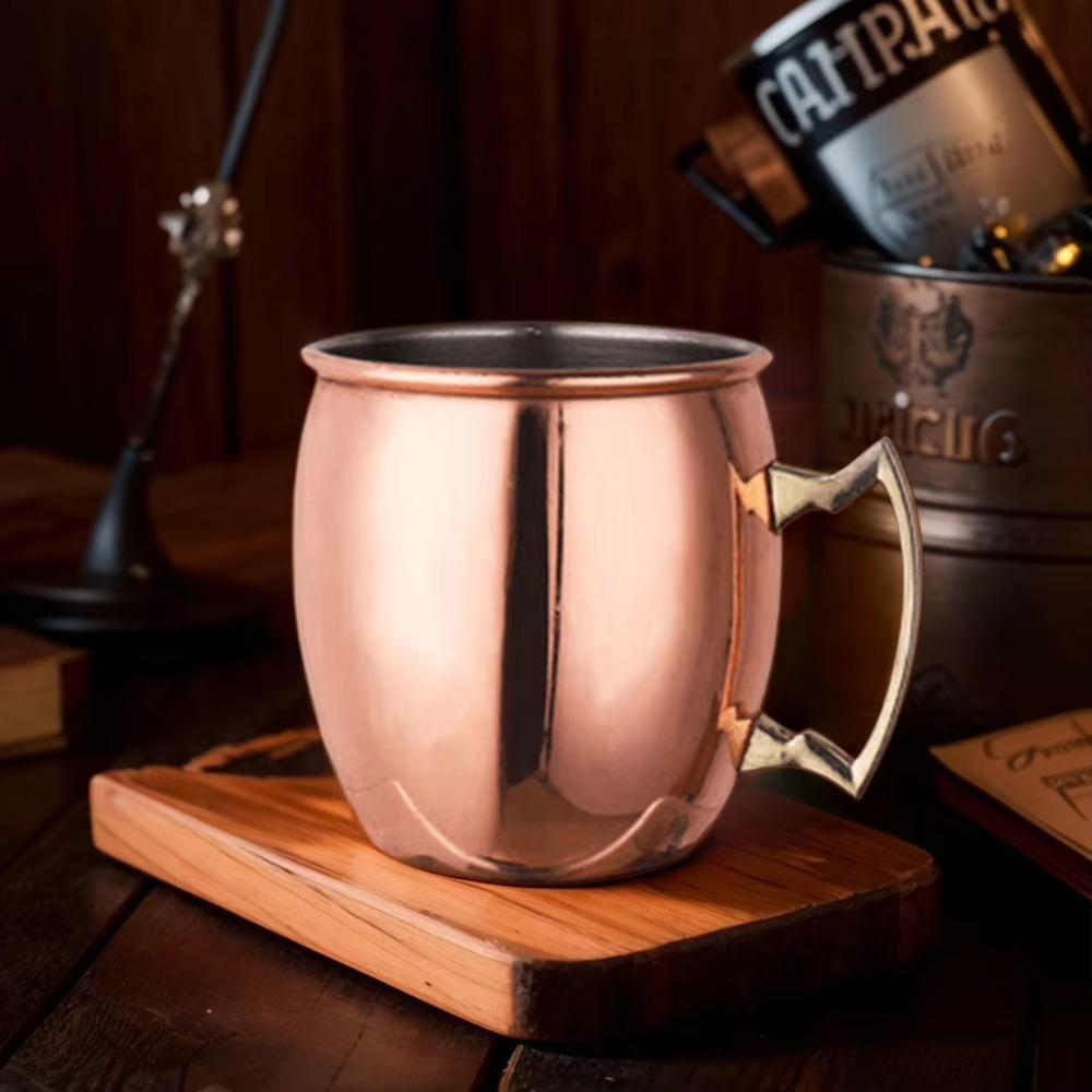 With Handle Cocktail Wine Cup Fall-resistant Water Cup Multi-purpose Moscow Mule Mug  Party