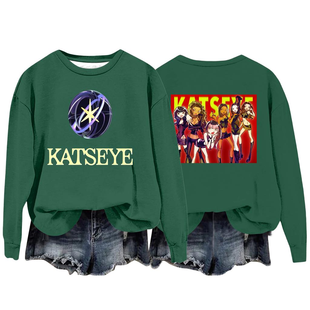 Women's Fashion Casual Long Sleeve Loose Printed Sweatshirt