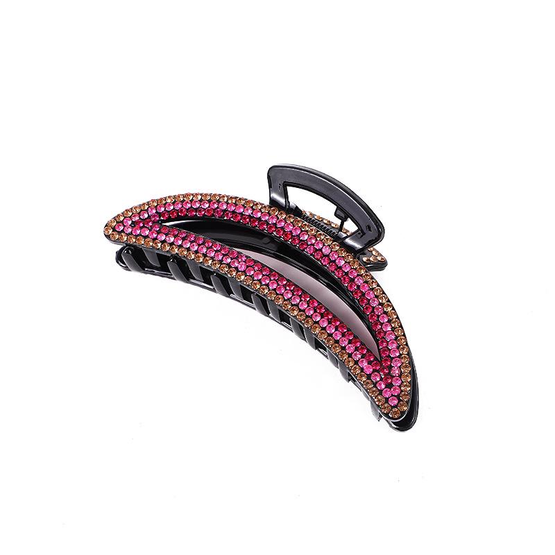 Elegant Rhinestone Diamond-Studded Shark Clip for Women