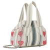 VIVIENNE WESTWOOD Silver Metal Accessories Fabric Shoulder Tote Bag Women Bags White 4703000BWW0148C301