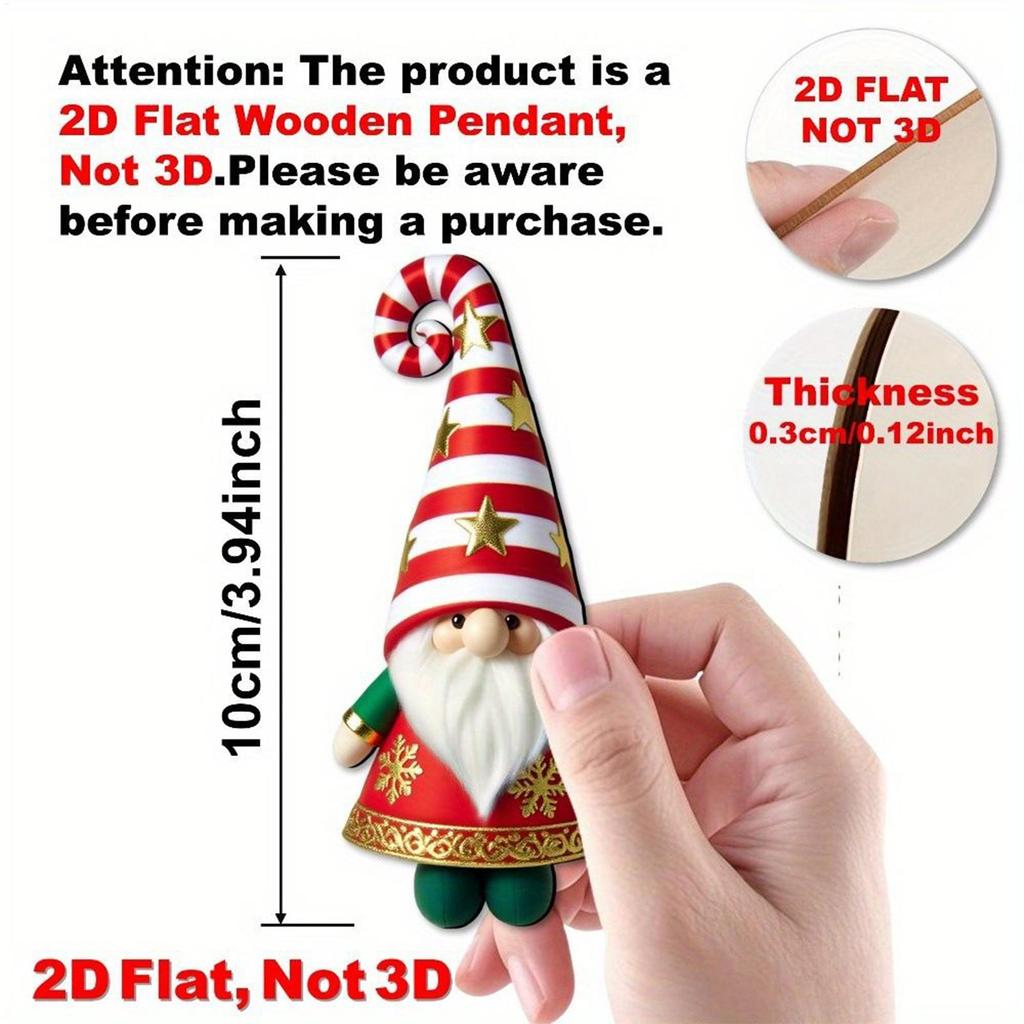 Seasonal Fall Gnomes 8 Pieces Charm Decorations Ornaments Gnomes Figurines Decor for Party New Year Outdoor Indoor Branches