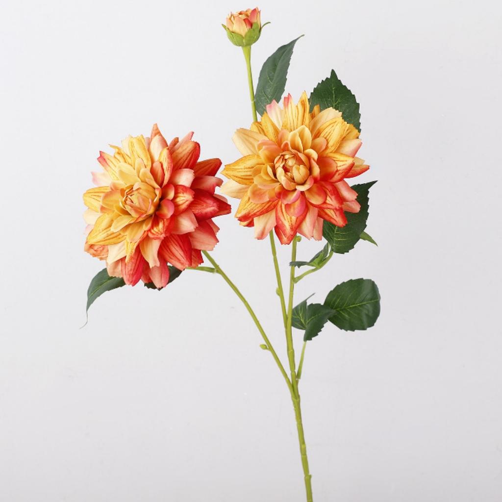 76cm Long-stemmed Artificial Dahlia Silk Flower Realistic Dahlia for Home Floral Arrangements Wedding Photography Decorations