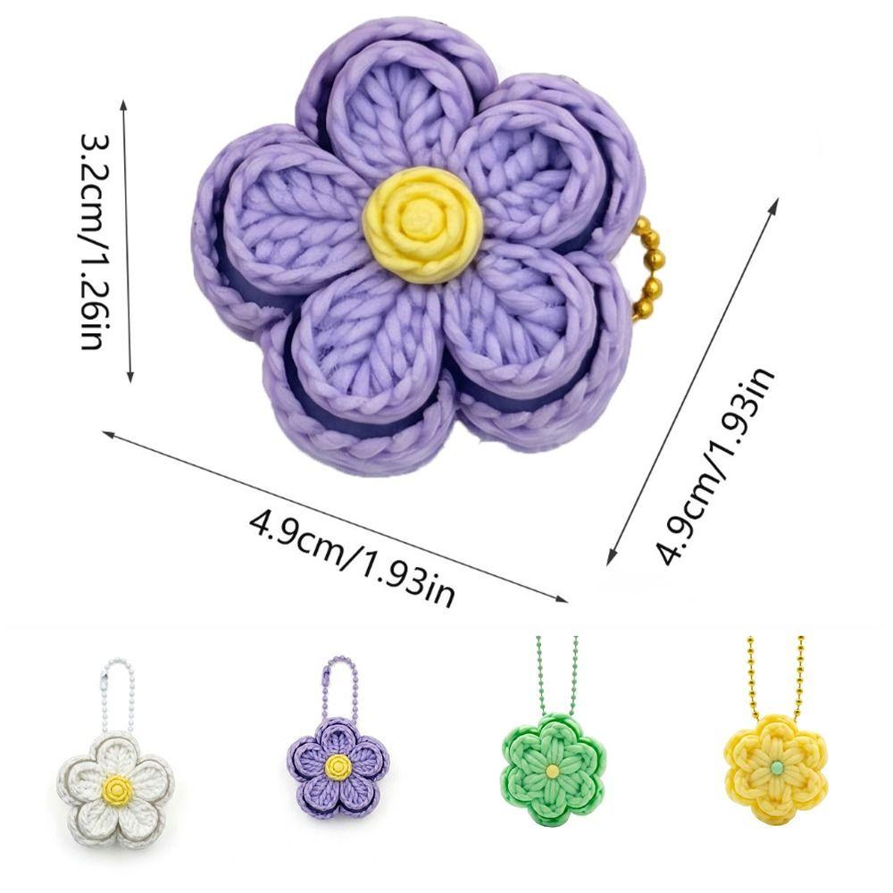 3D Print Flower Mechanical Clicker Keychain Crisp Click Sound Clicker Mechanism Knit Texture Fidget Keychain Simulation Plastic