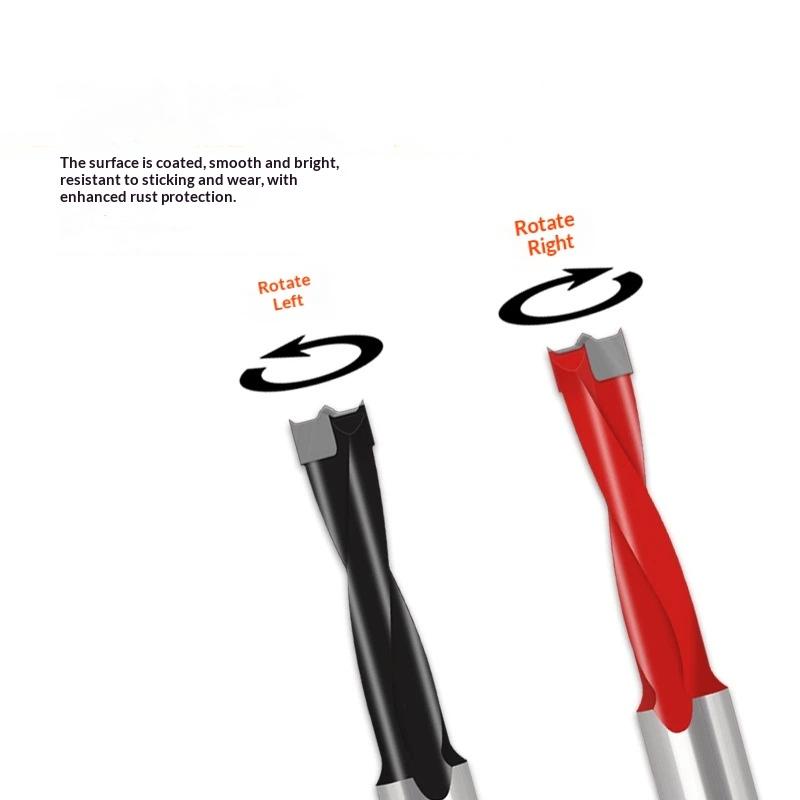 2 Flute Drill Bits 70Mm Length 10Mm Shank Left/Right Row Drill Carbide Hole Opener Wood Alloy Tool