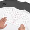 Vielseitiger Hemdengrößenführer T-Shirt-Lineal für Vinyl-Ausrichtung Hitzepresse Messwerkzeug All-in-One Hitzebeständiges Band Designs DIY Basteln in