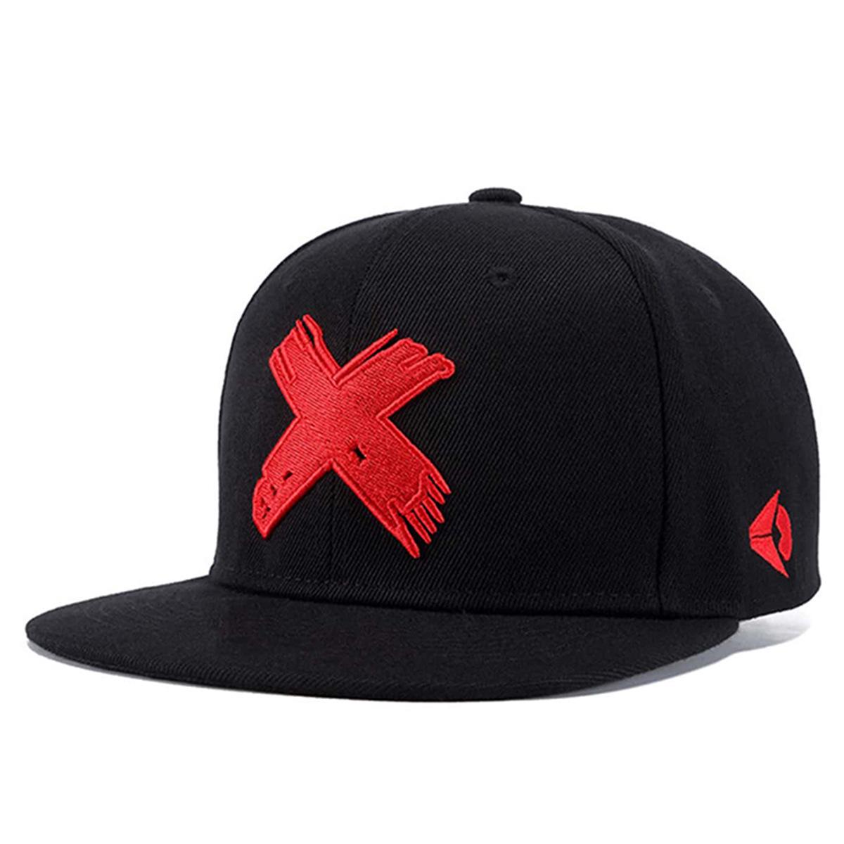 Flat Brim Cap with 3D Embroidered Letter Design Adjustable Snapback Hat for Casual and Streetwear Style One Size