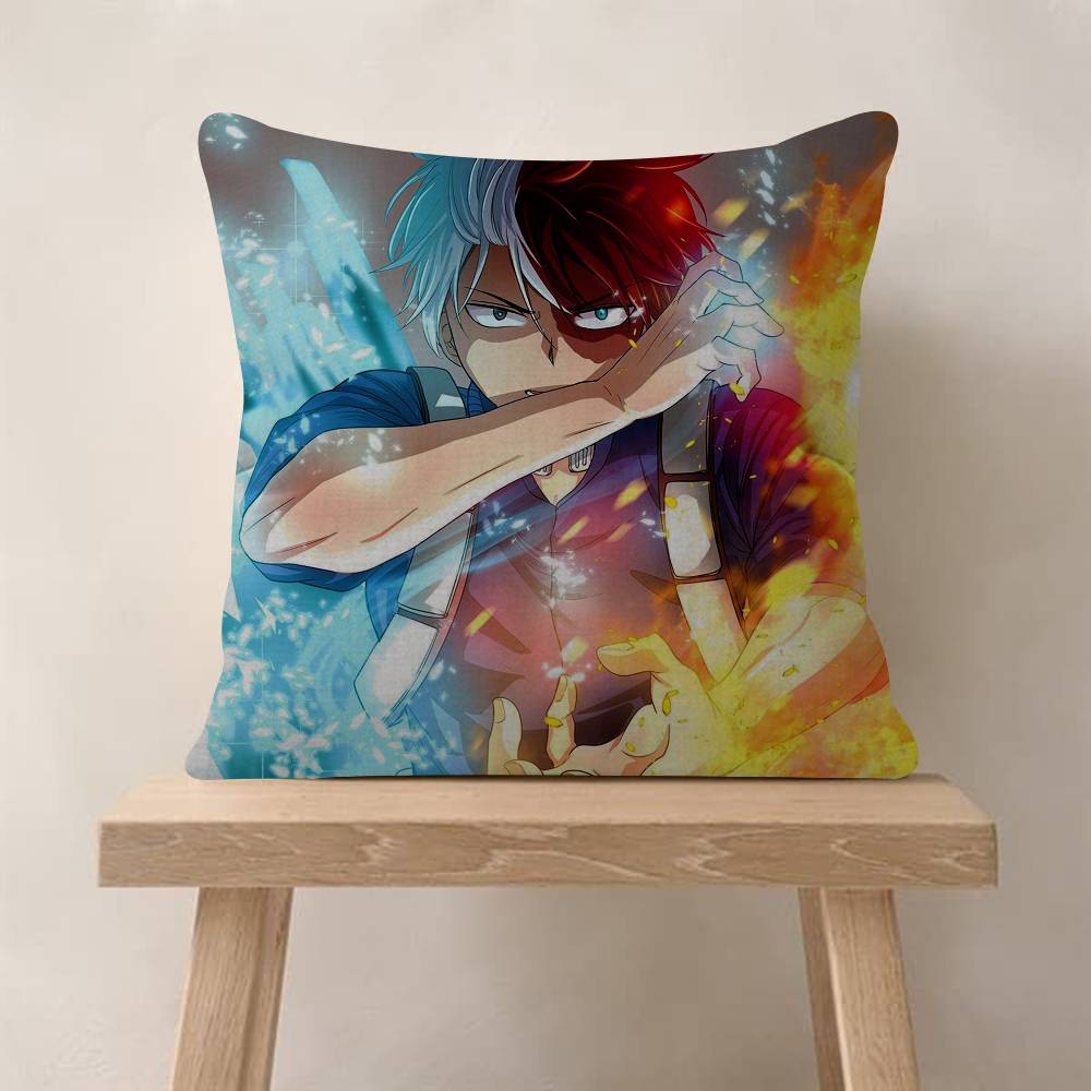 Anime MMy HHero Academia Shoto Todoroki  Cushion Cover Car Throw Pillow Case For Sofa Car Christmas Gift