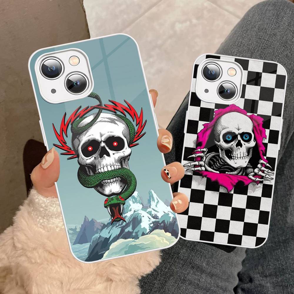 Skateboard Marke P-Powell P-Peralta Gehärtetes Glas Für Iphone 14 13 12 11 Pro Mini XS MAX 14Plus X XS XR Hülle