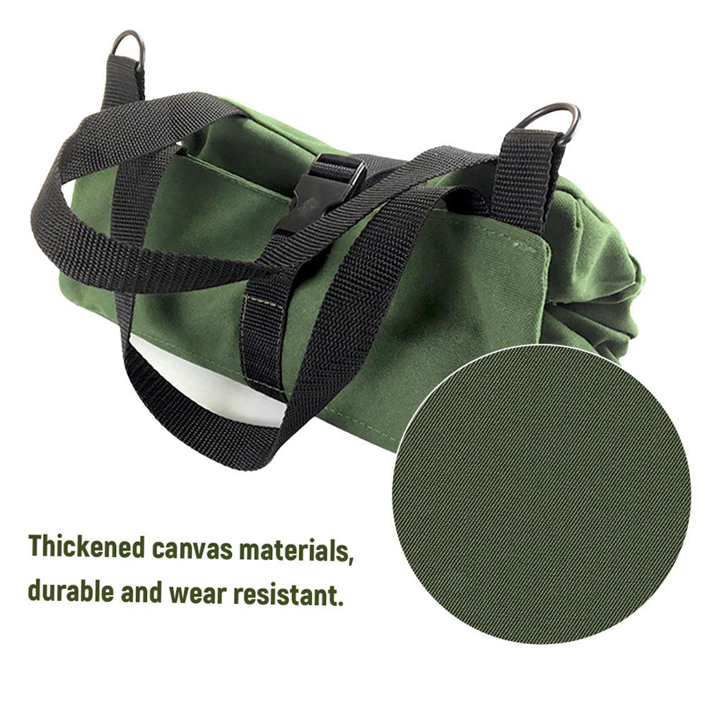 PENGGONG Tool Roll Up Bag Zippered Bag 5 Pockets Canvas Tool Organizer Portable Tool Roll up Pouch Tool Bag Workbag