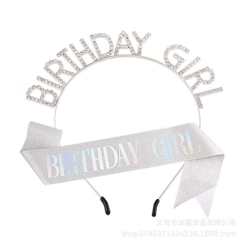 Children's Adult Birthday Headband IR Letter Crown Headband