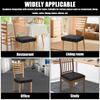 4Pcs Dining Chair Seat Cover Set Leather Waterproof Chair Cushion Cover Kitchen Chair Seat Protector Slipcover Furniture Decor
