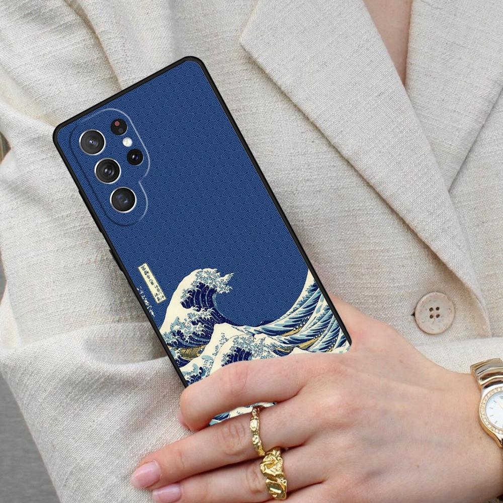 Japanese Wave Anime Dragon Cell Phone Case for Samsung Galaxy S26 Ultra S25 S24 S23 S22 S21 S20 Note10 Cover