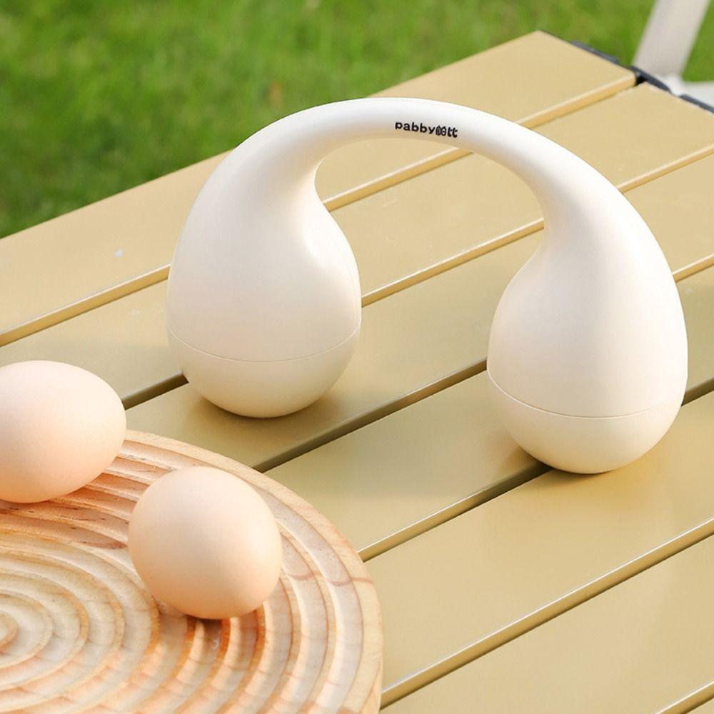 Headset Shaped Portable Egg Box Dual Compartment Shock-absorbing Outdoor Egg Storage Box Creative Anti Drop Egg Organizer