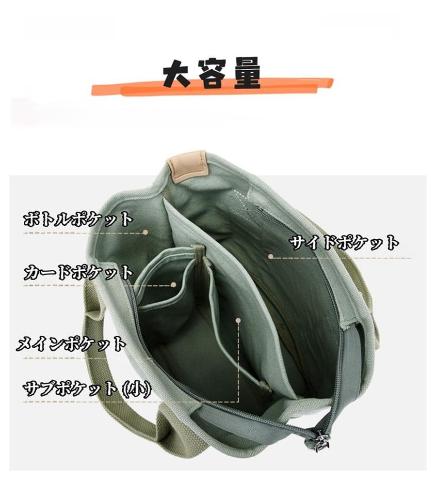 YAYUPLUS Women's Canvas Tote Bag, A4 Size, Large Capacity, Freestanding, Large Divider, Zippered, Solid Color, Mother's Day Gift (Navy, F)