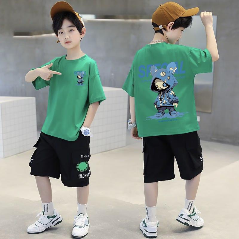 

Korean Children s Clothes Boys Hip Hop Cartoon Graphic T Shirts Girls Short Sleeve Children Top Baby Summer Clothes 140