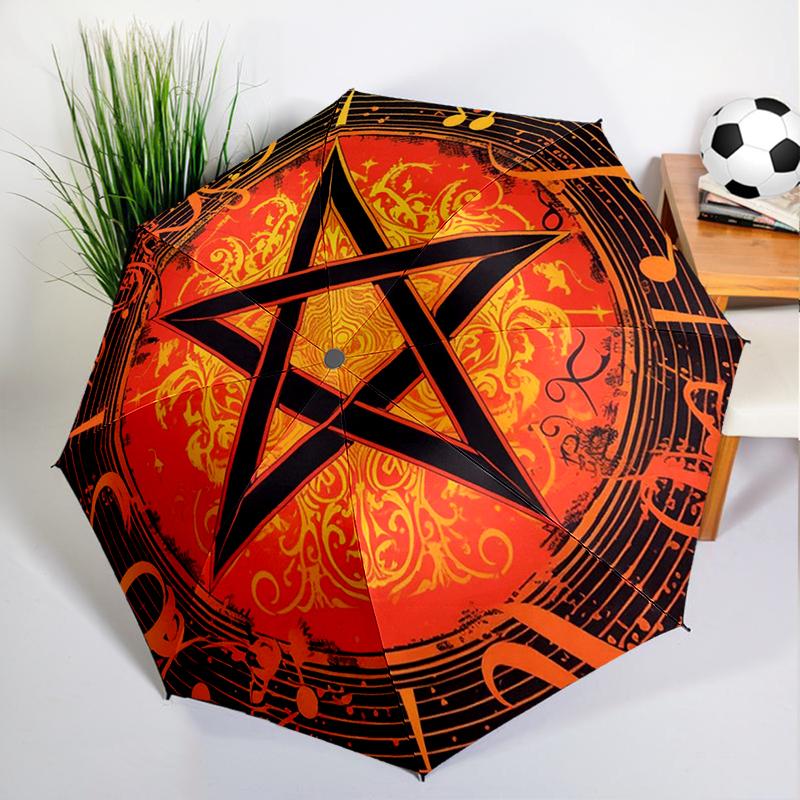 Witchcraft Pentagram Umbrella Automatic Open/close, Sturdy Iron Frame & 8-Rib Struct, Umbrella for Women & Men, Christmas Gifts