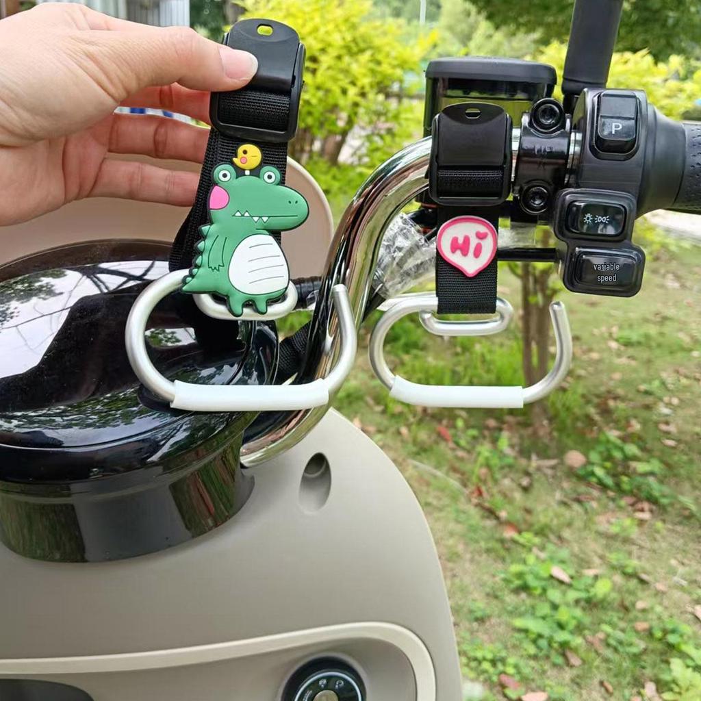 Cartoon Electric Scooter Hook: Universal, Strong, Storage Solution for Scooters, Motorcycles, and Strollers