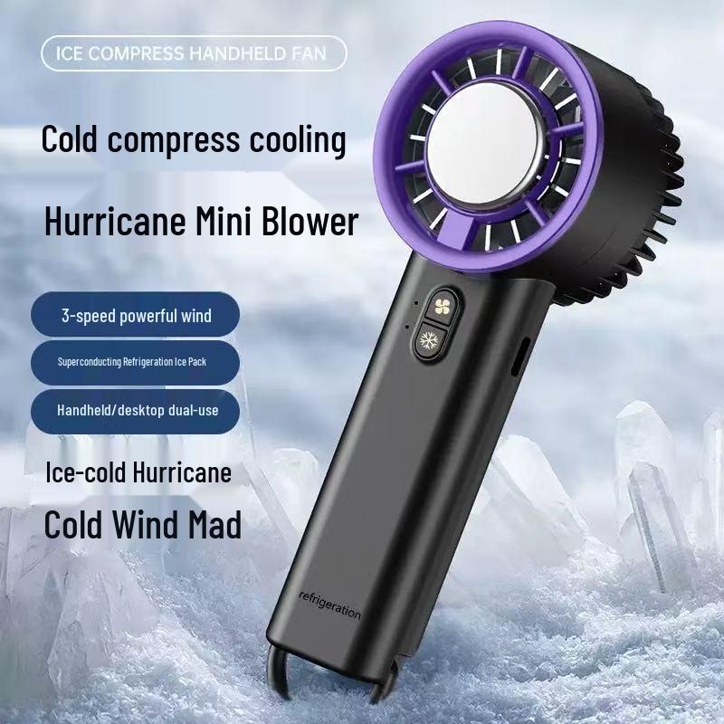Portable Mini Ice Cooling Fan with Turbine Technology - Handheld Gift Edition