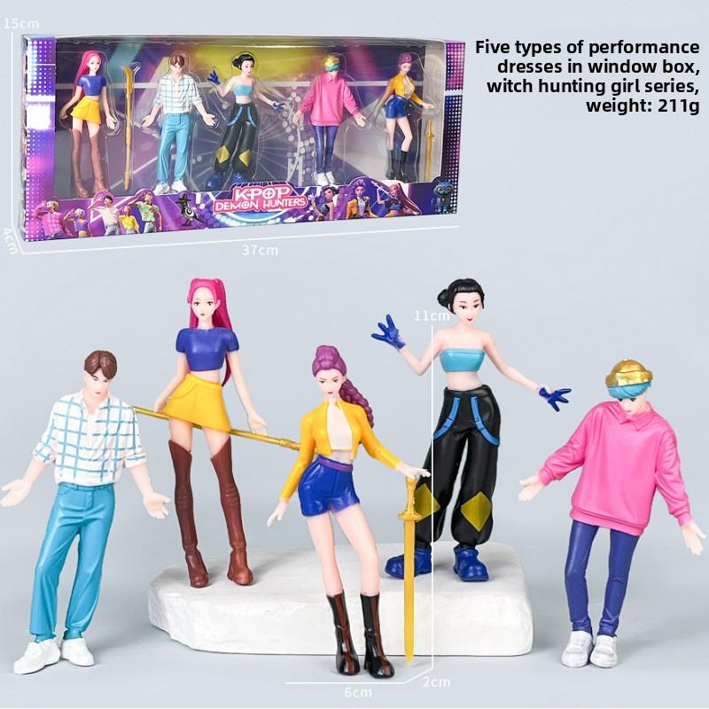 K-Pop New Demon Hunter Girl Group Men's Group Figure Model Blind Box Tide Play Doll Ornament