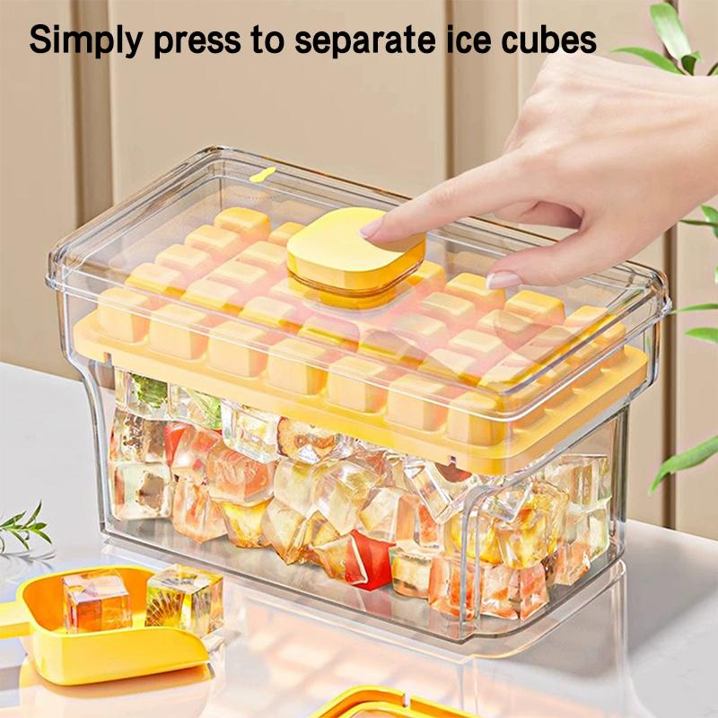 34/68 Kratek Forma do kostek lodu Duża pojemność Komora na lód Klasa spożywcza Pudełko do przechowywania lodu Do użytku domowego Tacka na kostki lodu z pudełkiem do przechowywania