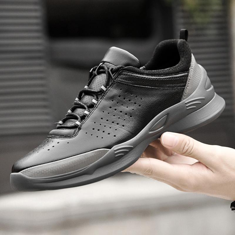 Fashion Genuine Leather Men's Walking Shoes Comfortable Outdoor Casual Shoes Luxury Brand Men Sneakers Handmade New Tenis Sport Shoes