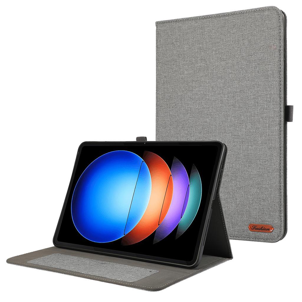 For Xiaomi Pad 6S Pro 12.4 Case Cloth Texture Leather Tablet Stand Cover with Card Holder