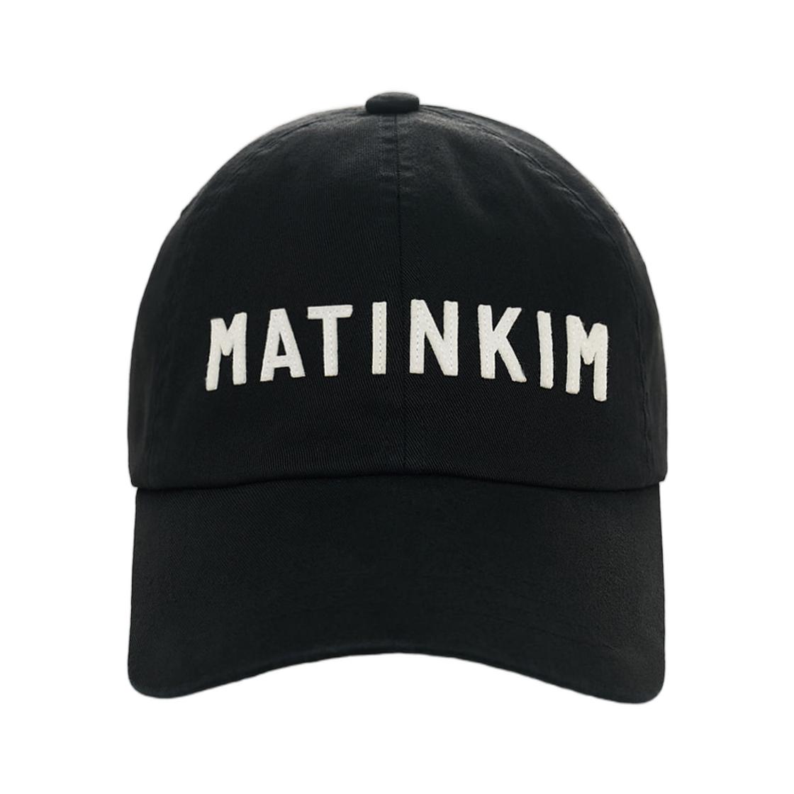 Matin Kim Applique Felt Logo Ball Cap Black ONE SIZE