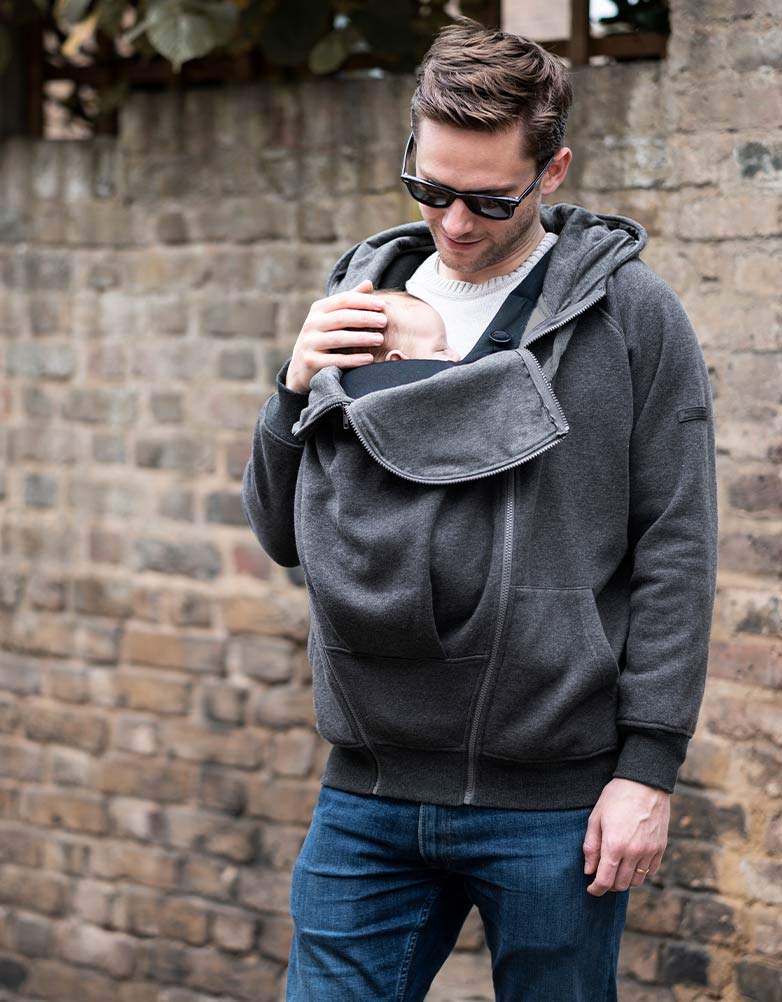 Hooded Baby Strap Compatible L [Seraphin] Sweatshirt, Parka, Men's, Gray,