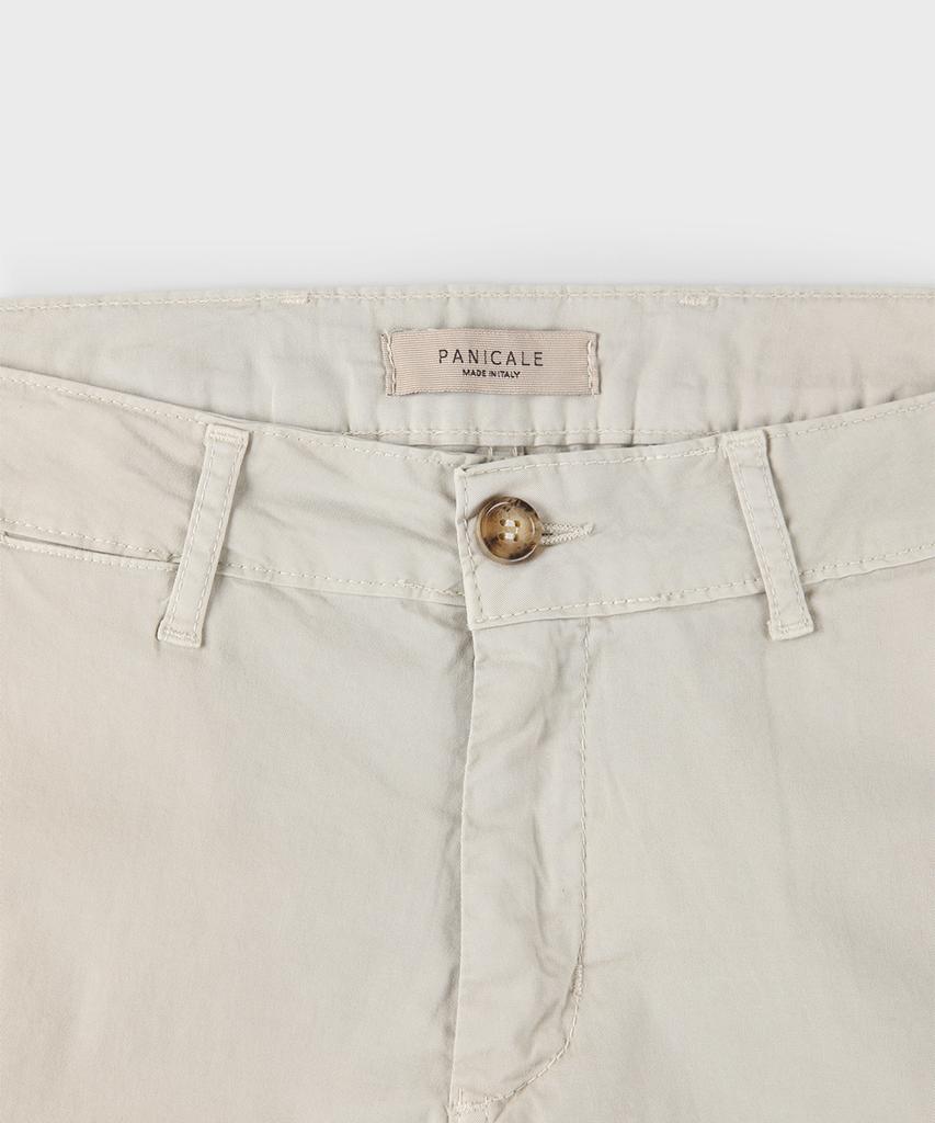 PANICALE Beige Slim Fit Dyed Cotton Pants