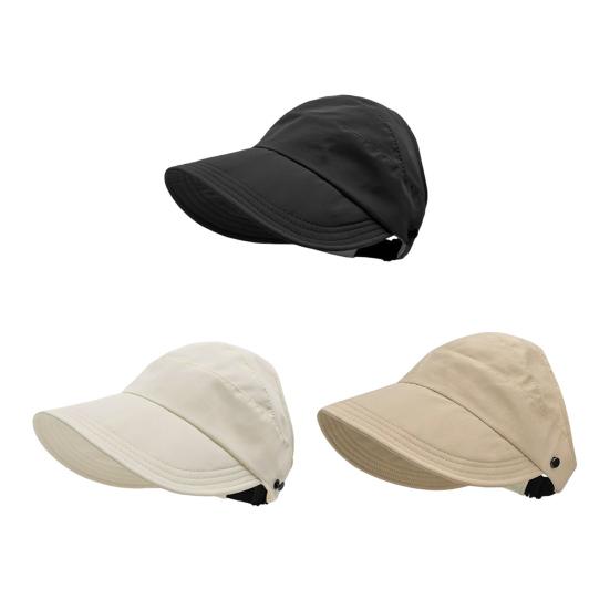 Women Sun Hat Hollow Dome Extended Brim Sun Protection Hat with Large Brim Outdoor Activities Breathable Hat