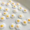 20Pcs/Bag Mini Poached Eggs 3D Nail Art Decorations Cute Poached Eggs Nails Charms Designs Diy Resin Nail Accessories