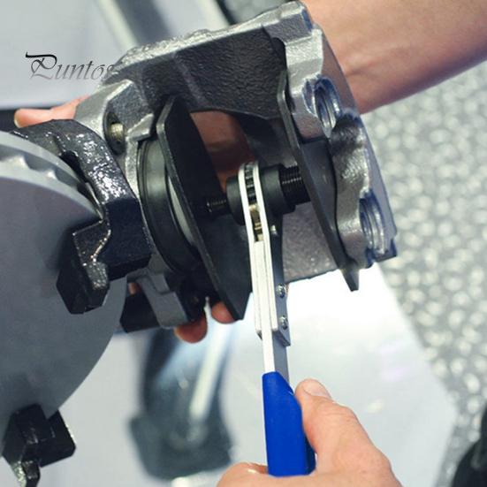 Brake Caliper Tool Universal Disc Brake Piston Caliper Compression Tool with 2 Brake Caliper Hooks Brake Caliper Press 360 Degree Ratchet Brake Tool