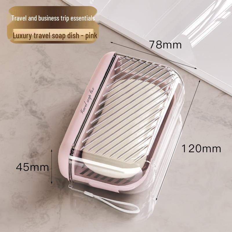 Portable Sealed Travel Soap Dish with Draining Lid