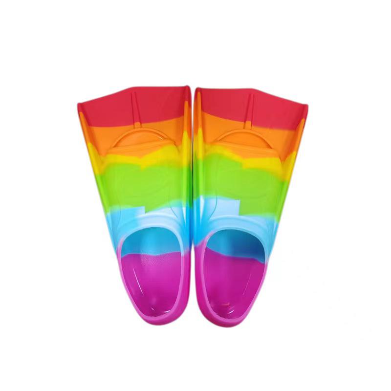 

Yellow Duck Silicone Swim Flippers for Children and Adults - Freestyle Short Flippers for Professional Training and Diving. XXXS 24-26