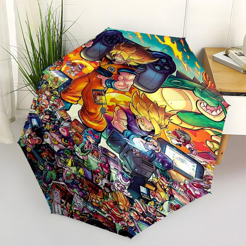 

1pc Dragon Ball Z Automatic Folding Umbrella, 8 Bone Iron Frame, Portable for Fans, Travelers, Everyday Use, Gift Idea.Y062