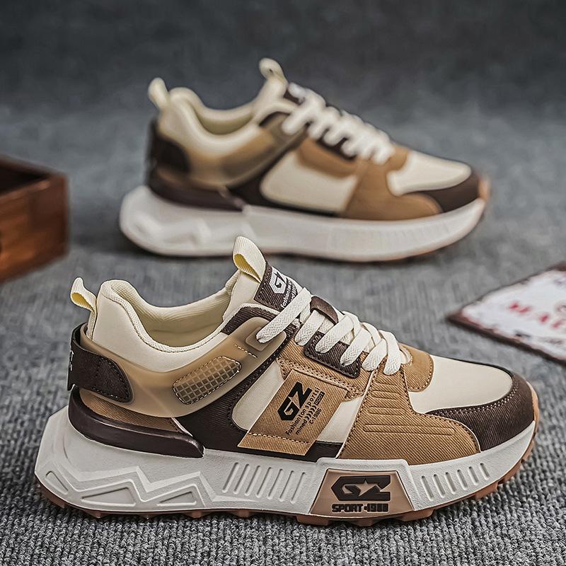 

Men s shoes 2025 new spring trend versatile casual shoes youth running sports platform dad trendy shoes 45 хаки