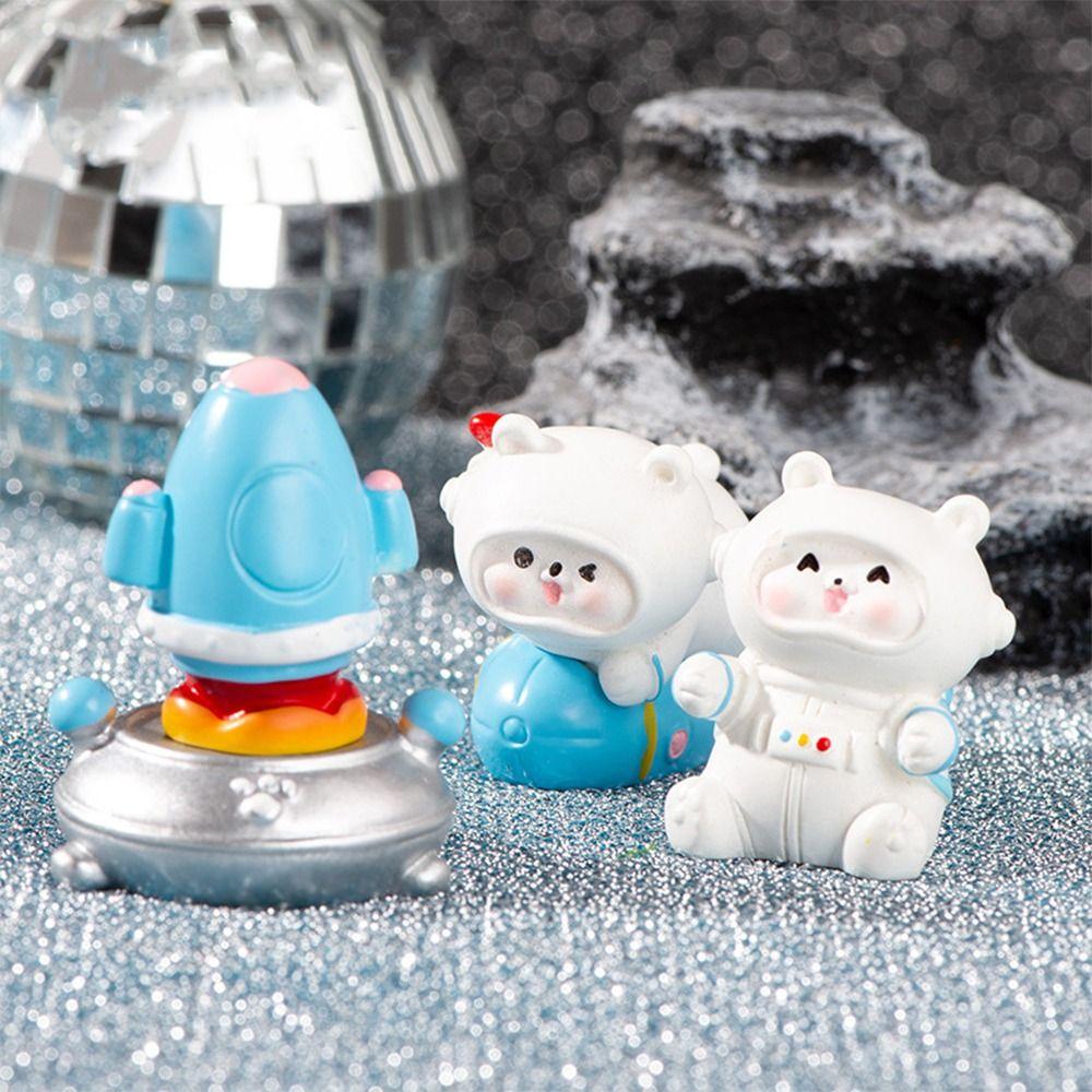 Творческий мультфильм Космический медведь Миниатюрная фигурка Милый астронавт Кукла — фото 6