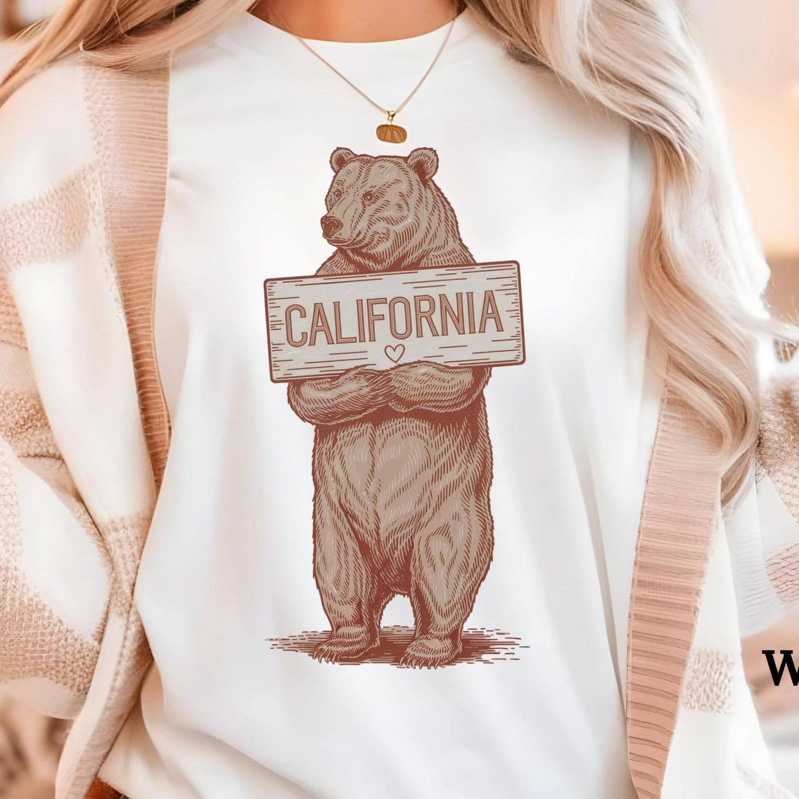 Men s and Women s T-shirts California Bear Shirt, California Wildfire Support Sweatshirt, XS