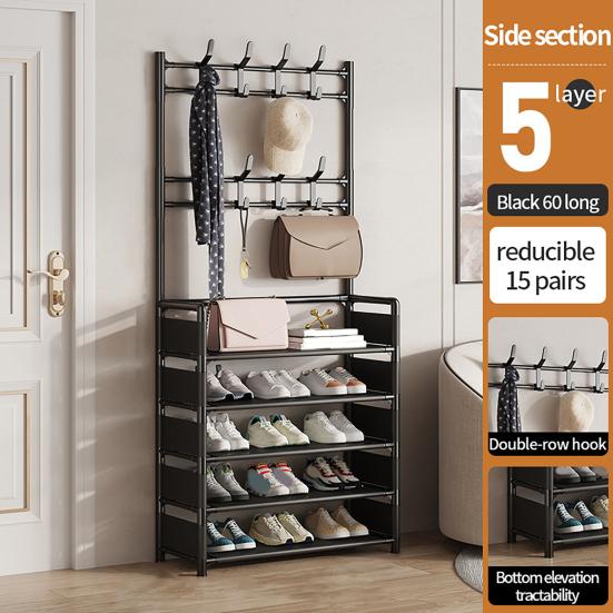 Multi-Layer Shoe Rack Doorway Clothes Hanger High Stability Simple Installation Shoes Shelf