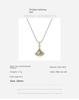 S925 Sterling Silver Fan-shaped Micro-inlaid Colored Diamond Necklace Female Retro Elegant Niche Design Cold Light Luxury Fashion High Sense