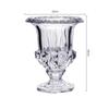 Vintage Roman Style Glass Vase Transparent Light Luxury Goblet Design High Foot for Wedding Centerpiece Desktop Ornament