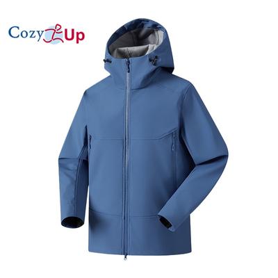Outdoor Sports Soft Shell Hooded Jacket Three-proof Men's and Women's New Casual Jacket Jacket Anti-feng Shui